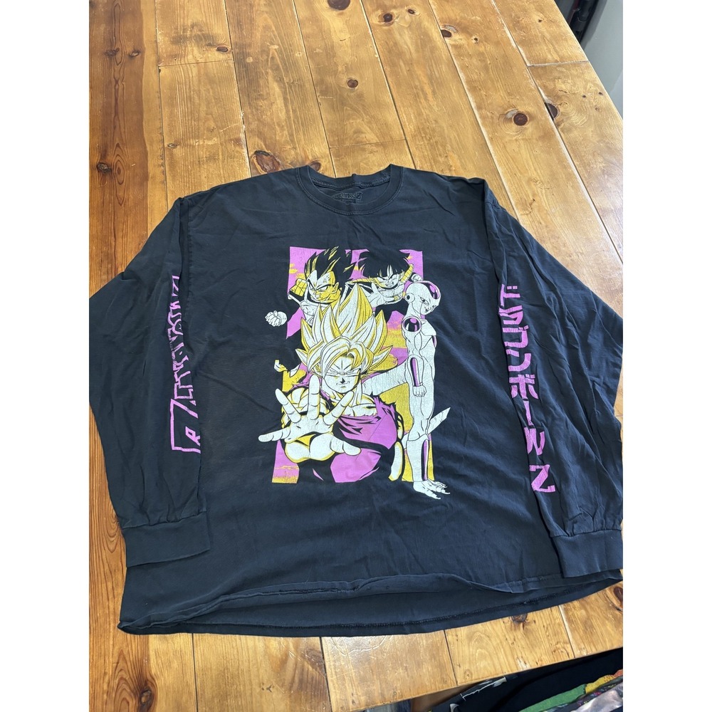 Crunchyroll Dragon Ball Z DBZ Goku Vegeta Frieza Long Sleeve T-Shirt Men's XL